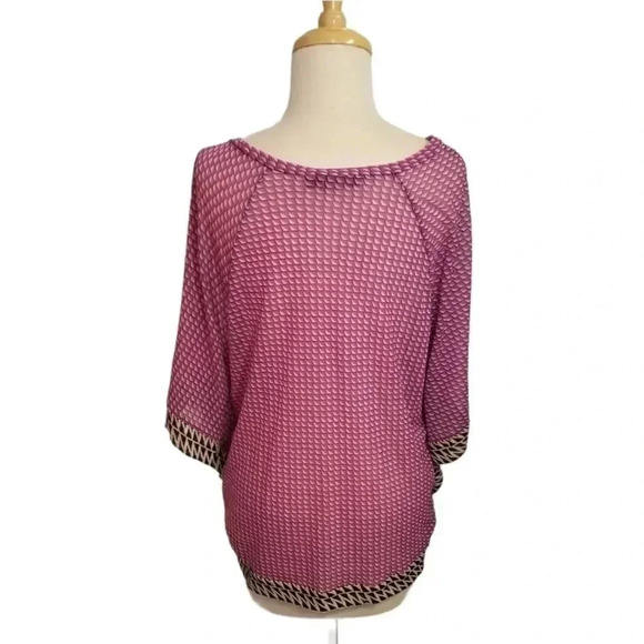 {The Limited} Butterfly Wing Sleeves Print Blouse - Picture 4 of 10